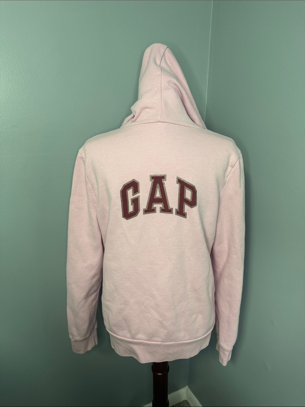 GAP Women’s Pink Full Zip Y2K Hoodie Sz L - Picture 4 of 8